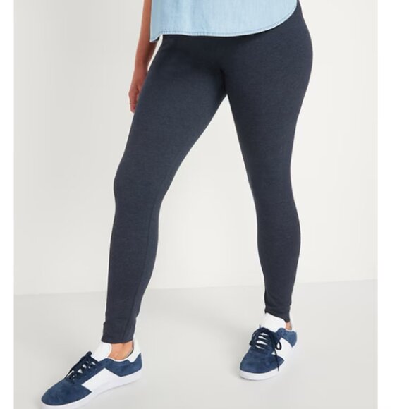 Maternity Full Panel Leggings Size L "In the Navy" - Picture 1 of 1